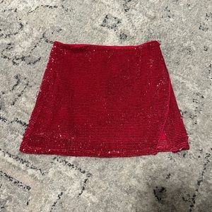 Pink sparkly mini skirt from Lovers and Friends size XS new with tags.